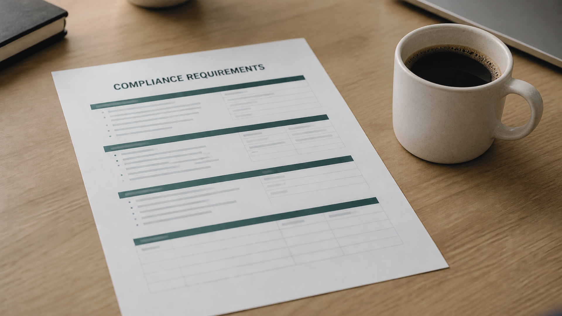 AML/CTF compliance requirements document on a desk, representing new obligations for real estate agents.